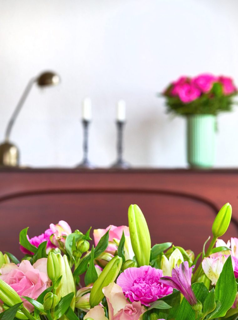 Beautiful bouquet of flowers. Bouquet with different kind of flowers